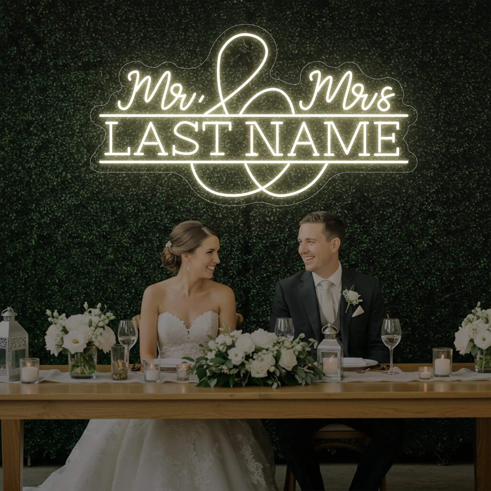 Wedding Last Names Custom Neon Sign V6