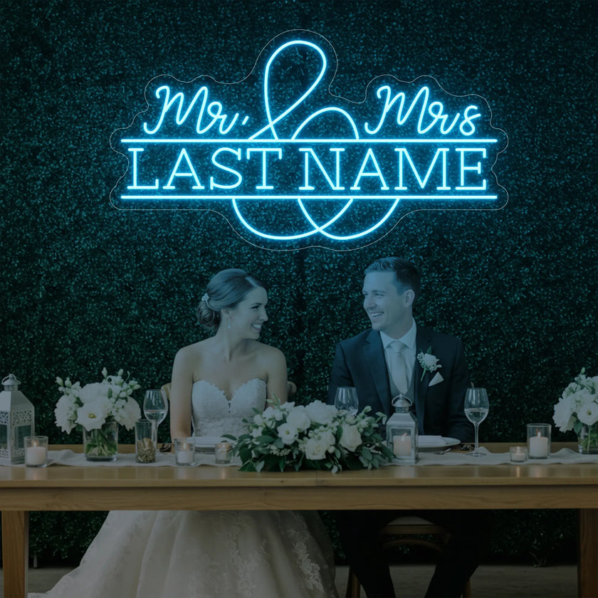 Wedding Last Names Custom Neon Sign V6