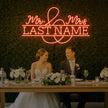 Wedding Last Names Custom Neon Sign V6