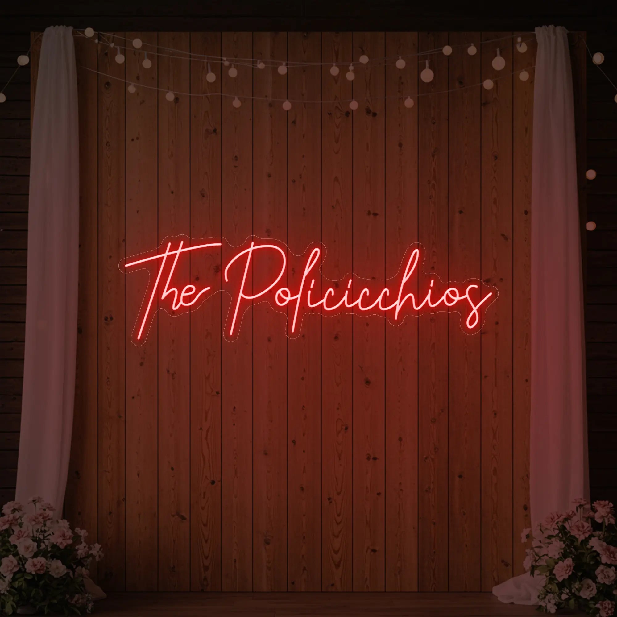 Wedding Last Names Custom Neon Sign V7
