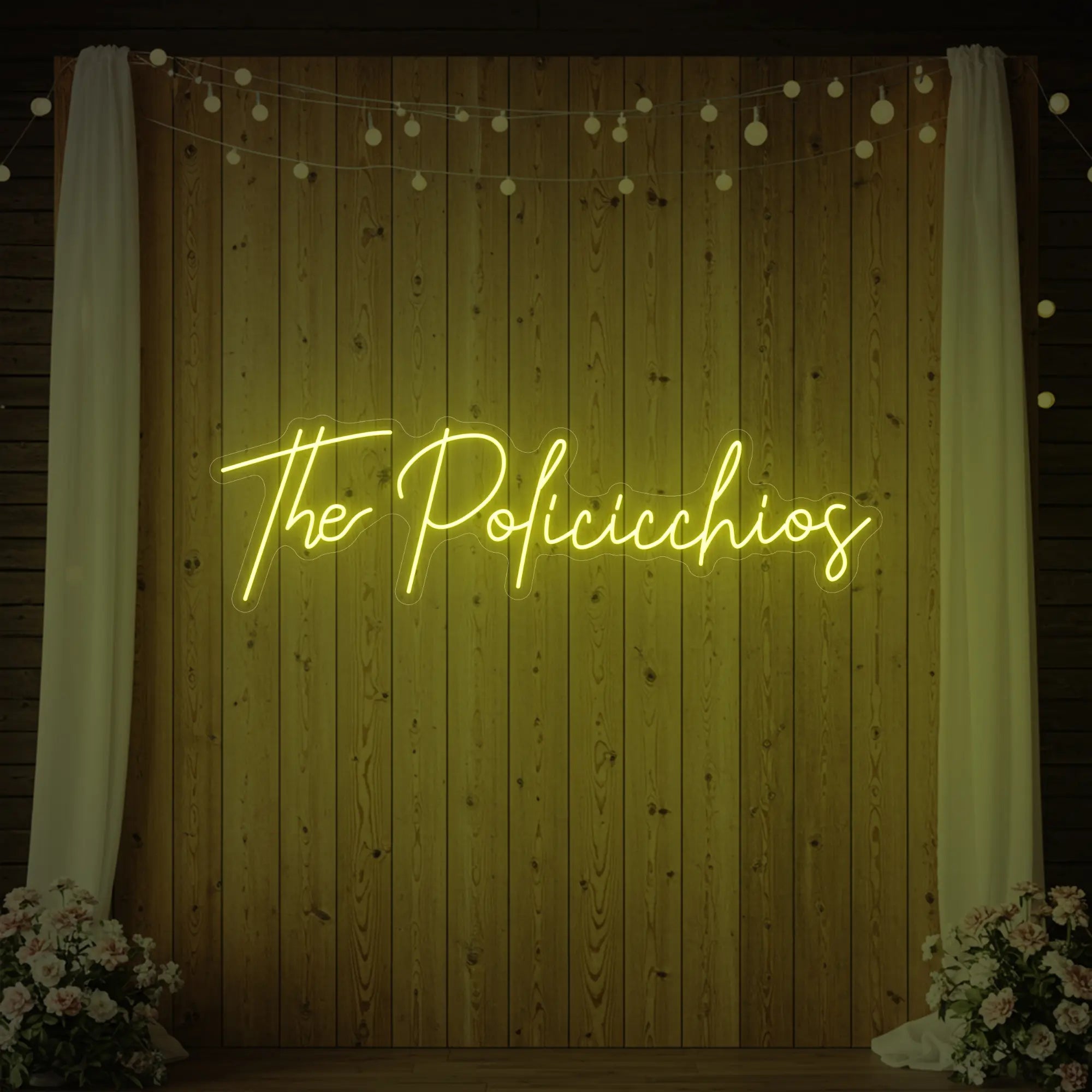 Wedding Last Names Custom Neon Sign V7