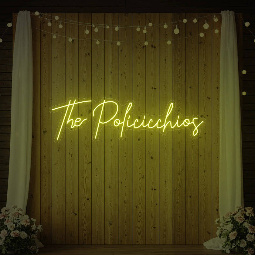 Wedding Last Names Custom Neon Sign V7