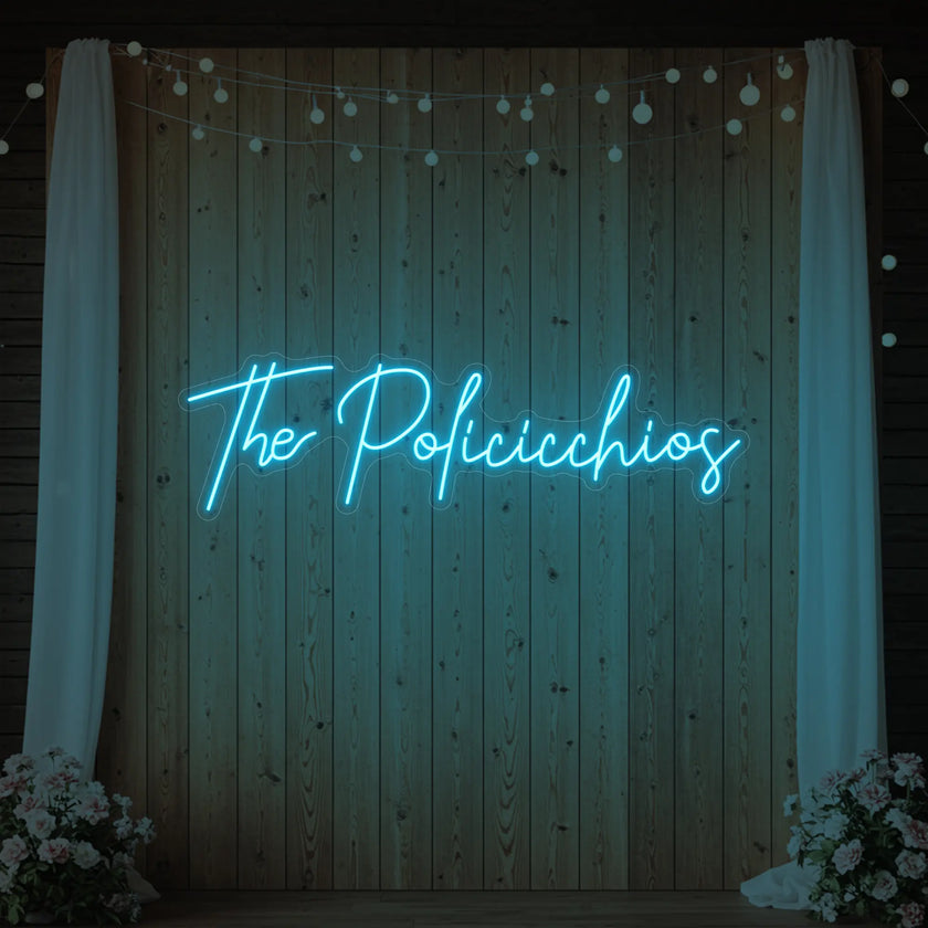 Wedding Last Names Custom Neon Sign V7