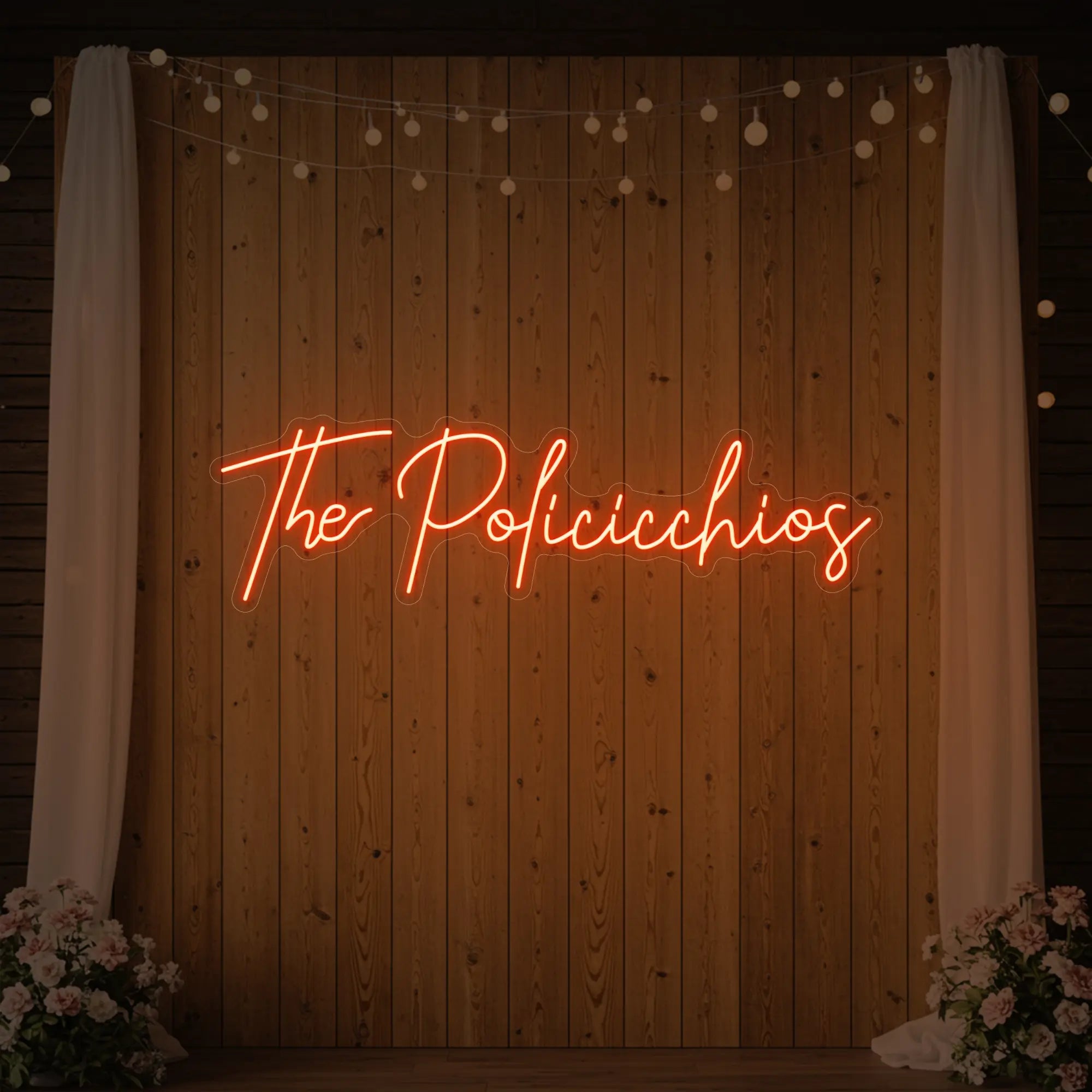 Wedding Last Names Custom Neon Sign V7