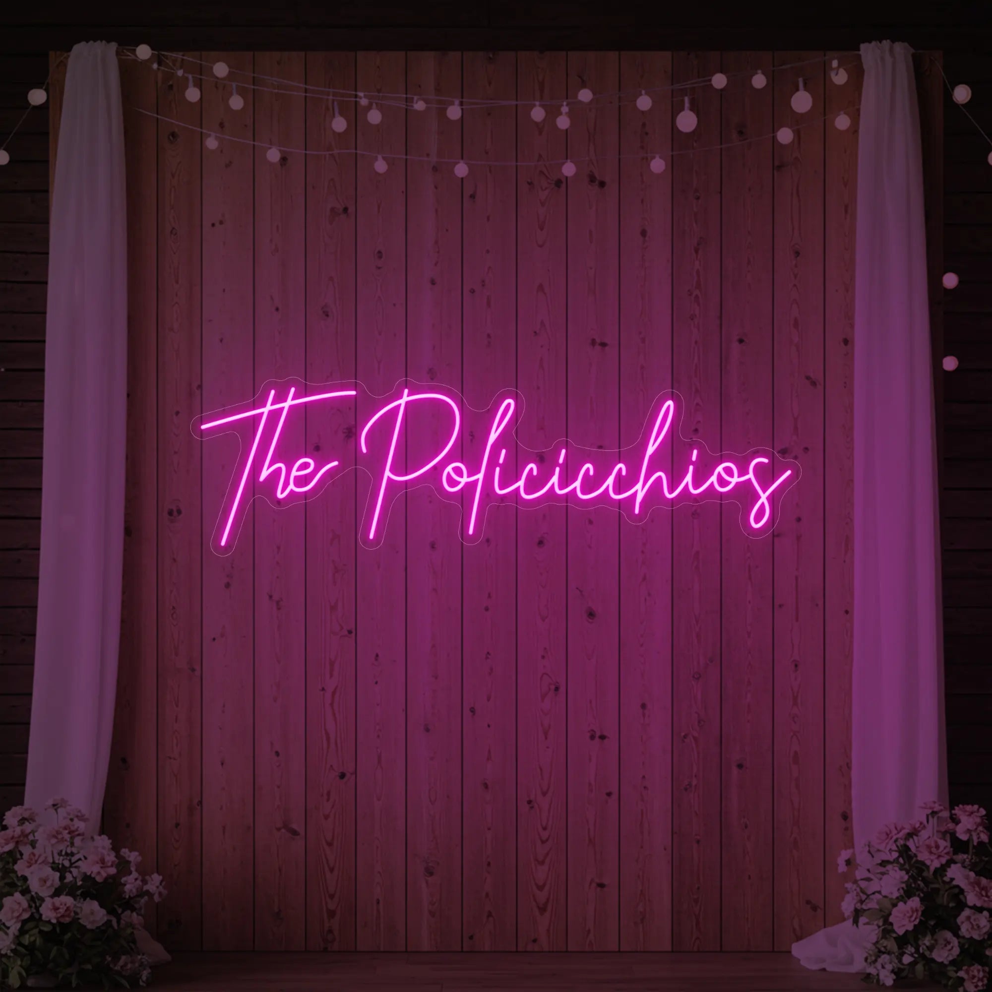 Wedding Last Names Custom Neon Sign V7