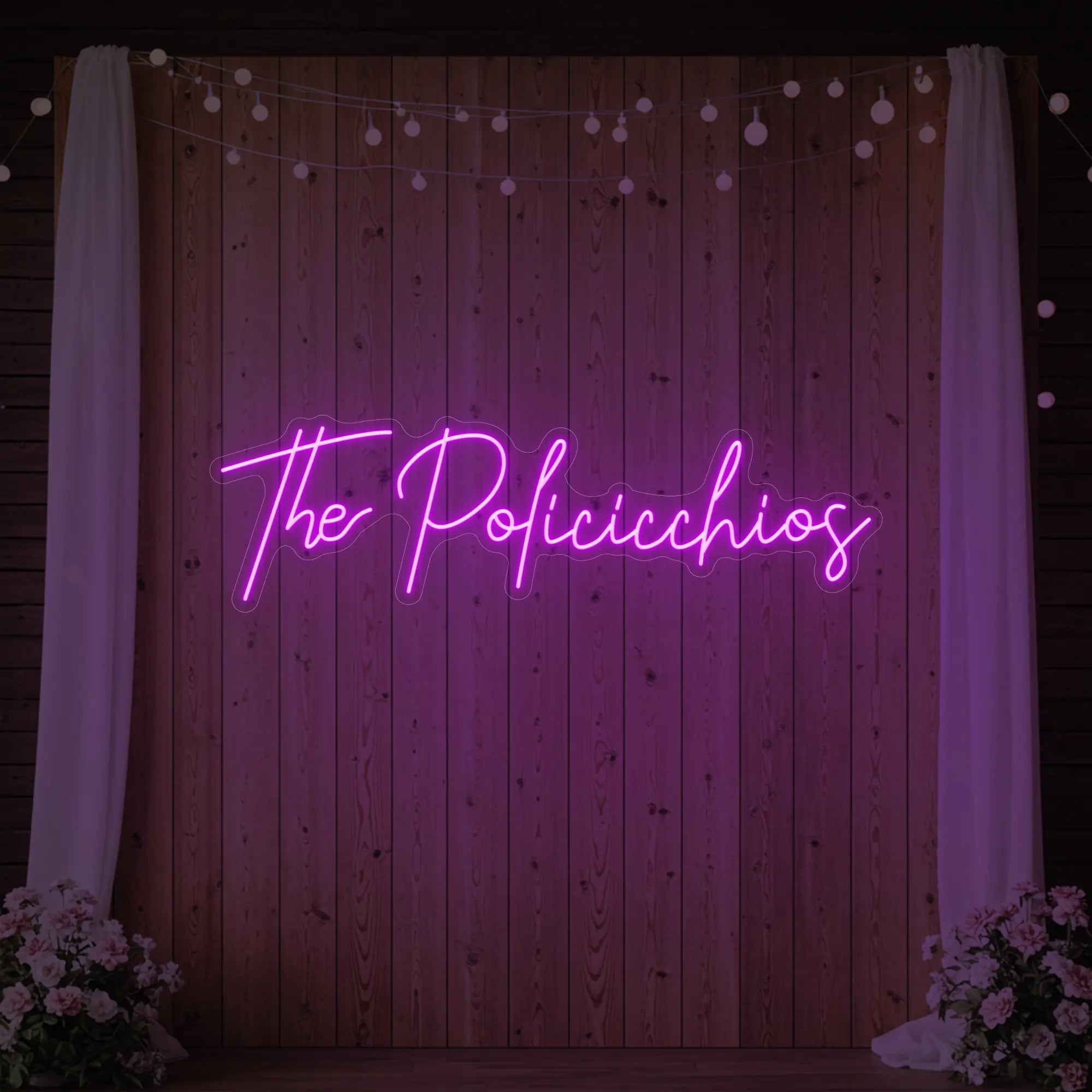 Wedding Last Names Custom Neon Sign V7