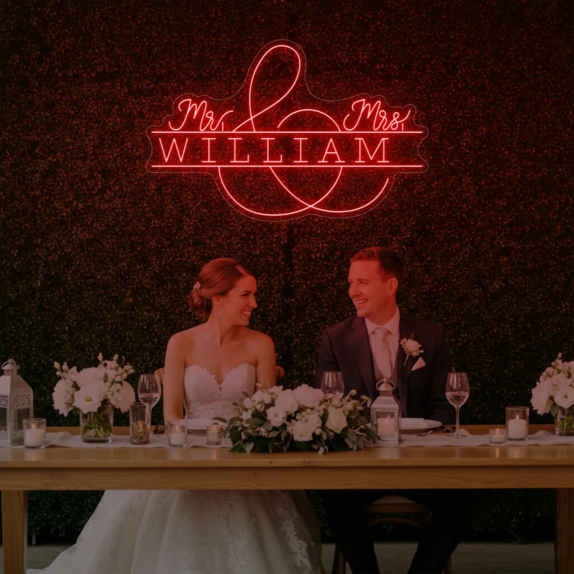 Wedding Last Names Custom Neon Sign V3