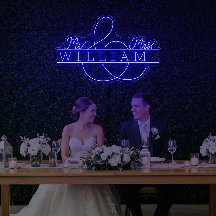 Wedding Last Names Custom Neon Sign V3