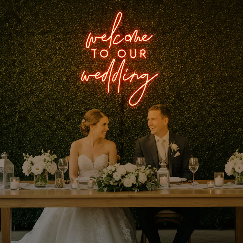 Welcome To Our Wedding V2 Neon Sign