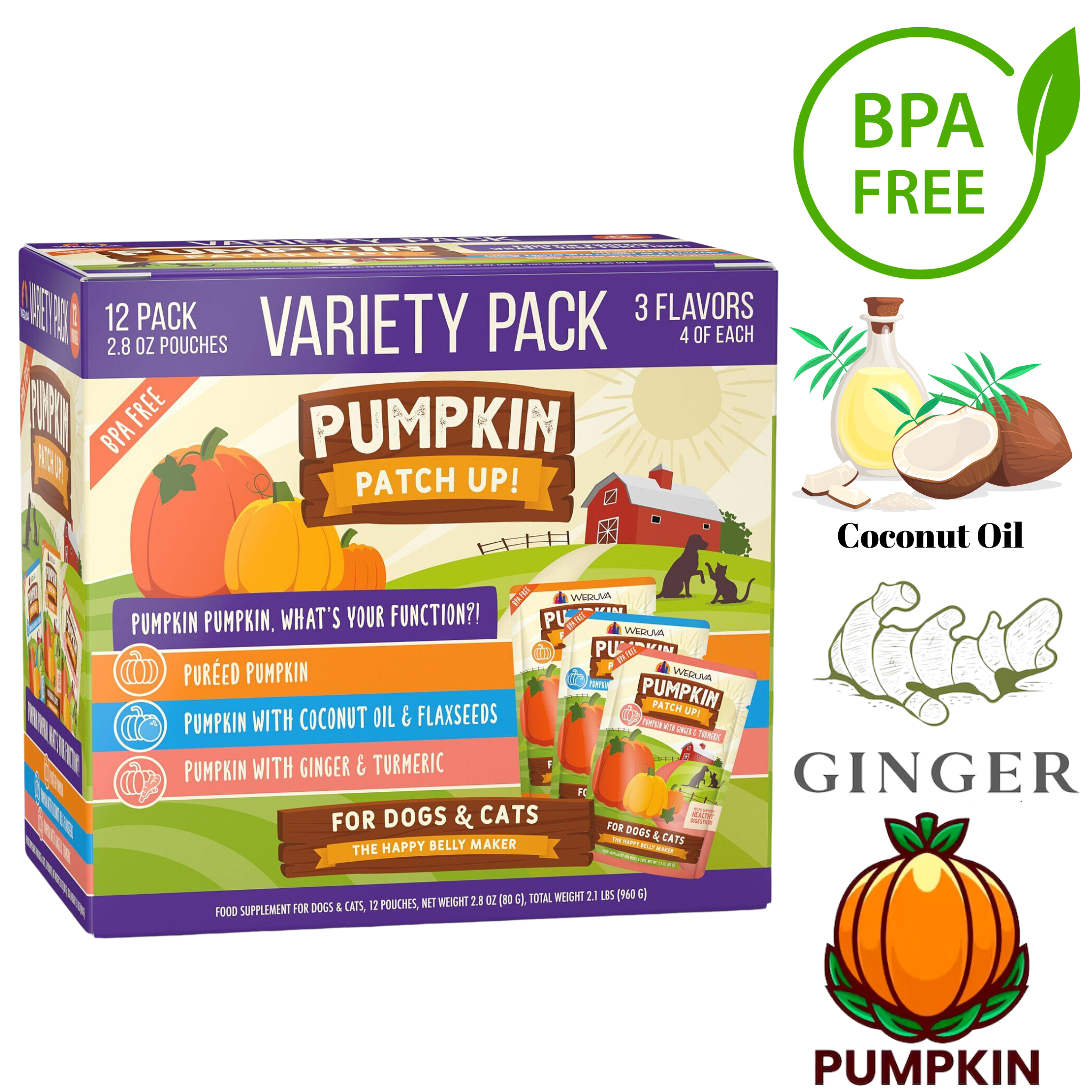 Weruva - Pumpkin Patch Up Variety Pack Wet Dog Food Pouch
