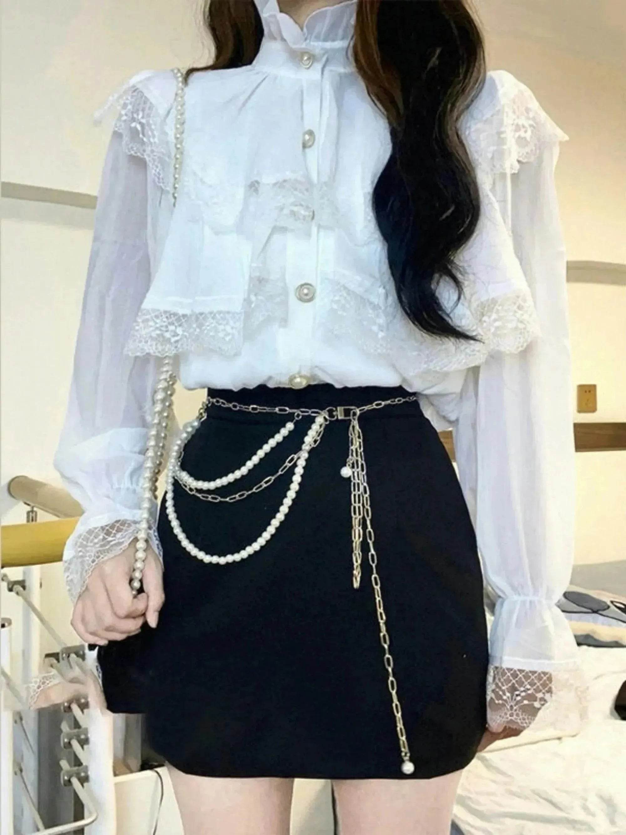 Western Style Ruffled Top For Women