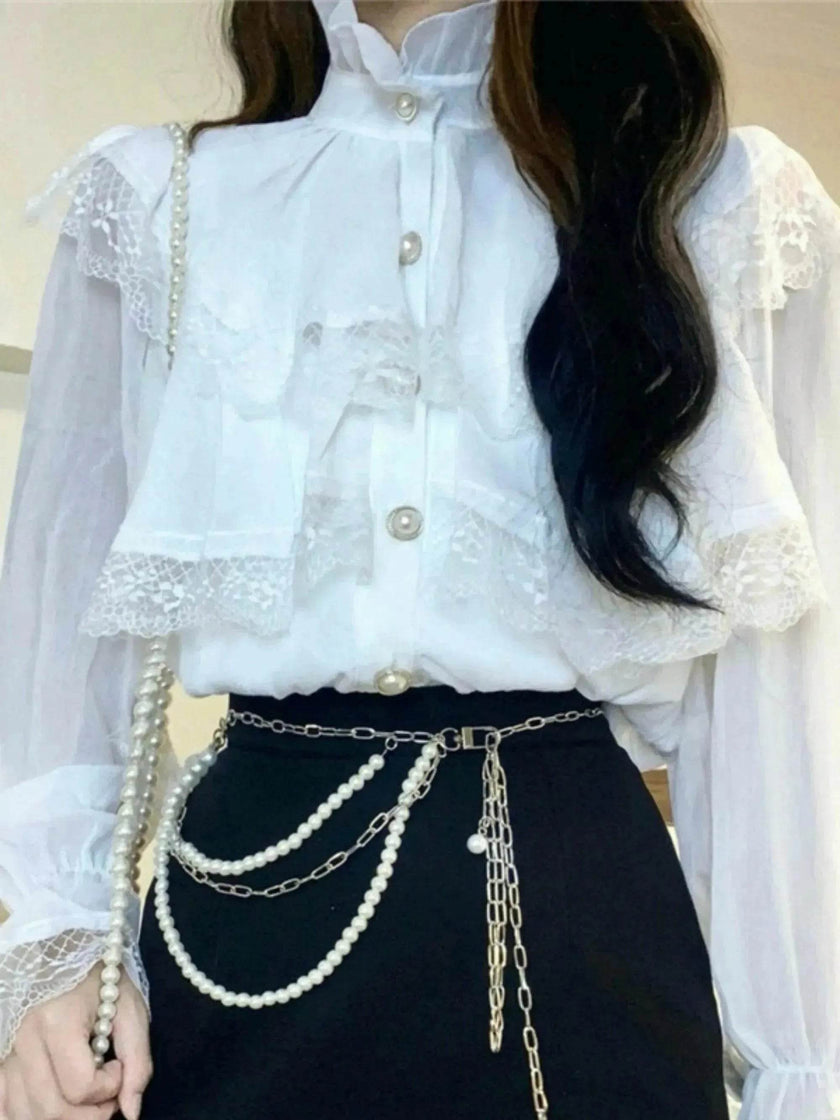 Western Style Ruffled Top For Women