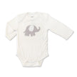 Bamboo Long Sleeve Onesie (Mocha Elephant)