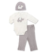 Coffret cadeau bébé en bambou (Moka/Éléphant)