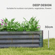 Outsunny 6 x 3 x 1ft Galvanized Raised Garden Bed, Reinforced Outdoor Planter Box with Open Bottom, Silver