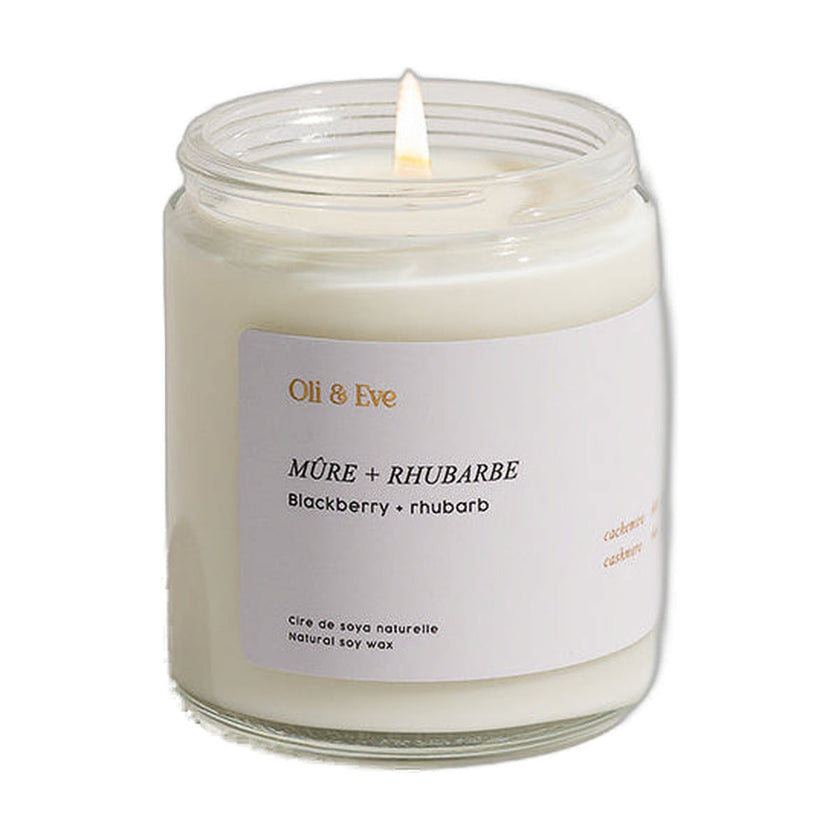 Bougie oli et ève mûre rhubarbe 8oz verre