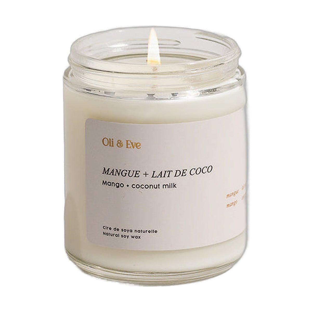 Chandelle - Mangue et lait de coco en verre 8oz