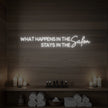 What Happens in the Salon Neon Sign
