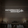 What Happens in the Salon Neon Sign