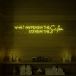 What Happens in the Salon Neon Sign