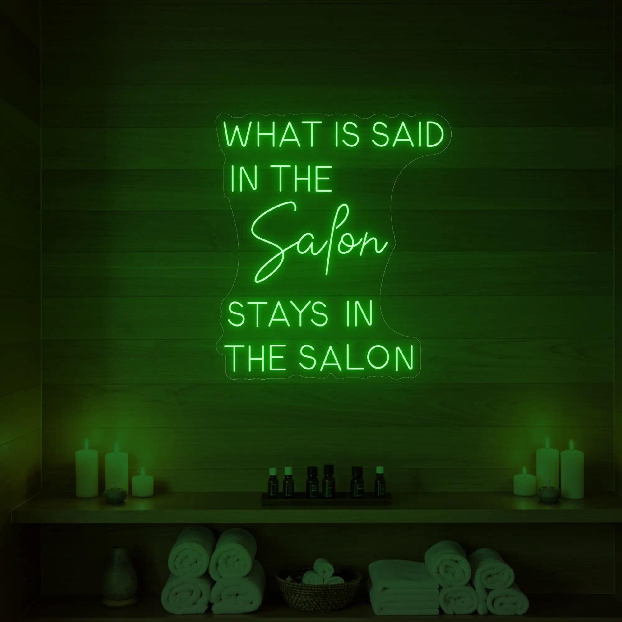 What Is Said In The Salon Stays In The Salon V2 Neon Sign