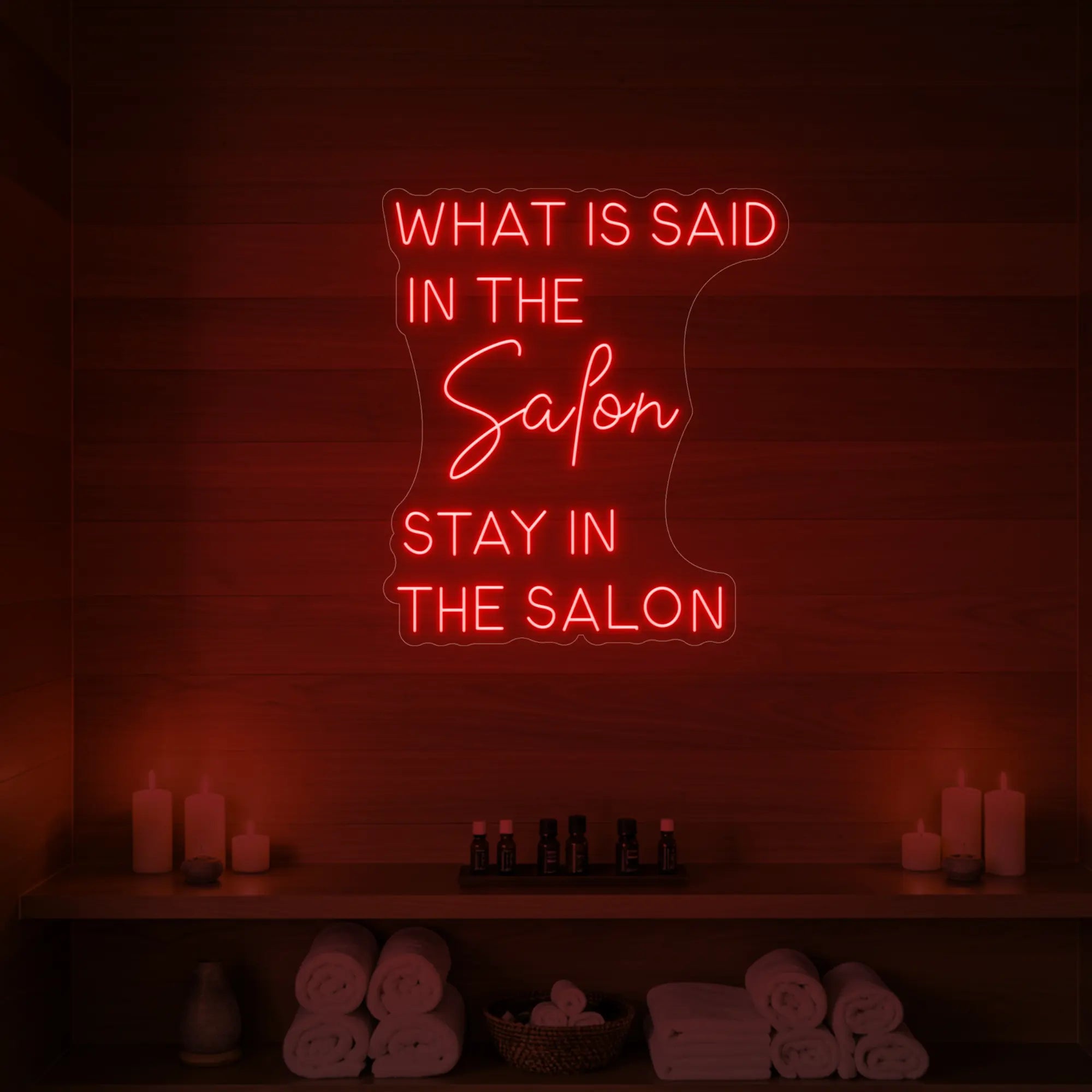 What Is Said in the Salon Neon Sign