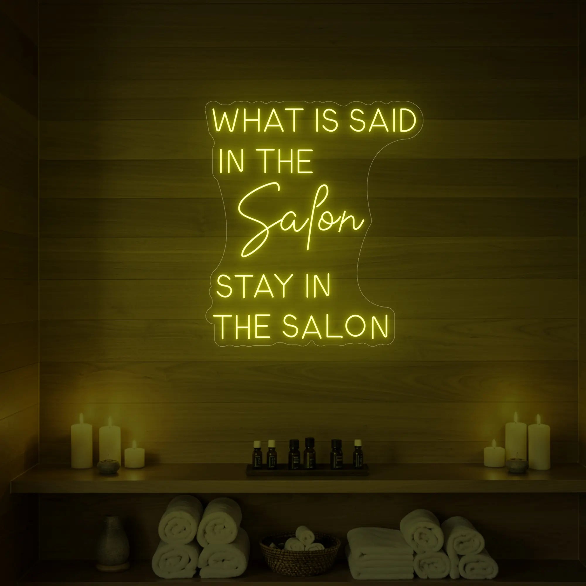 What Is Said in the Salon Neon Sign
