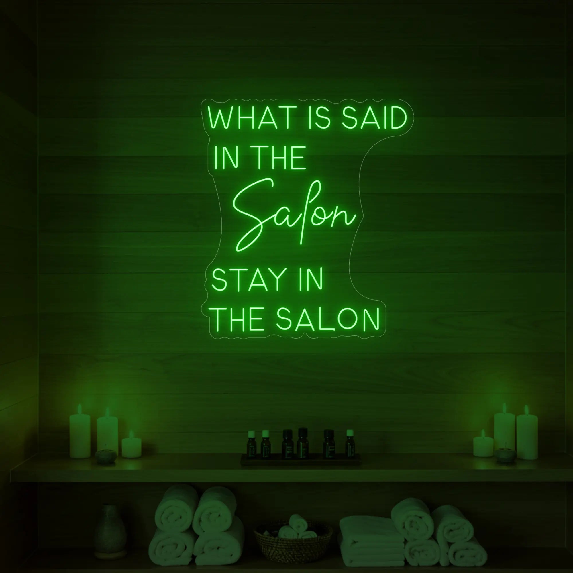 What Is Said in the Salon Neon Sign