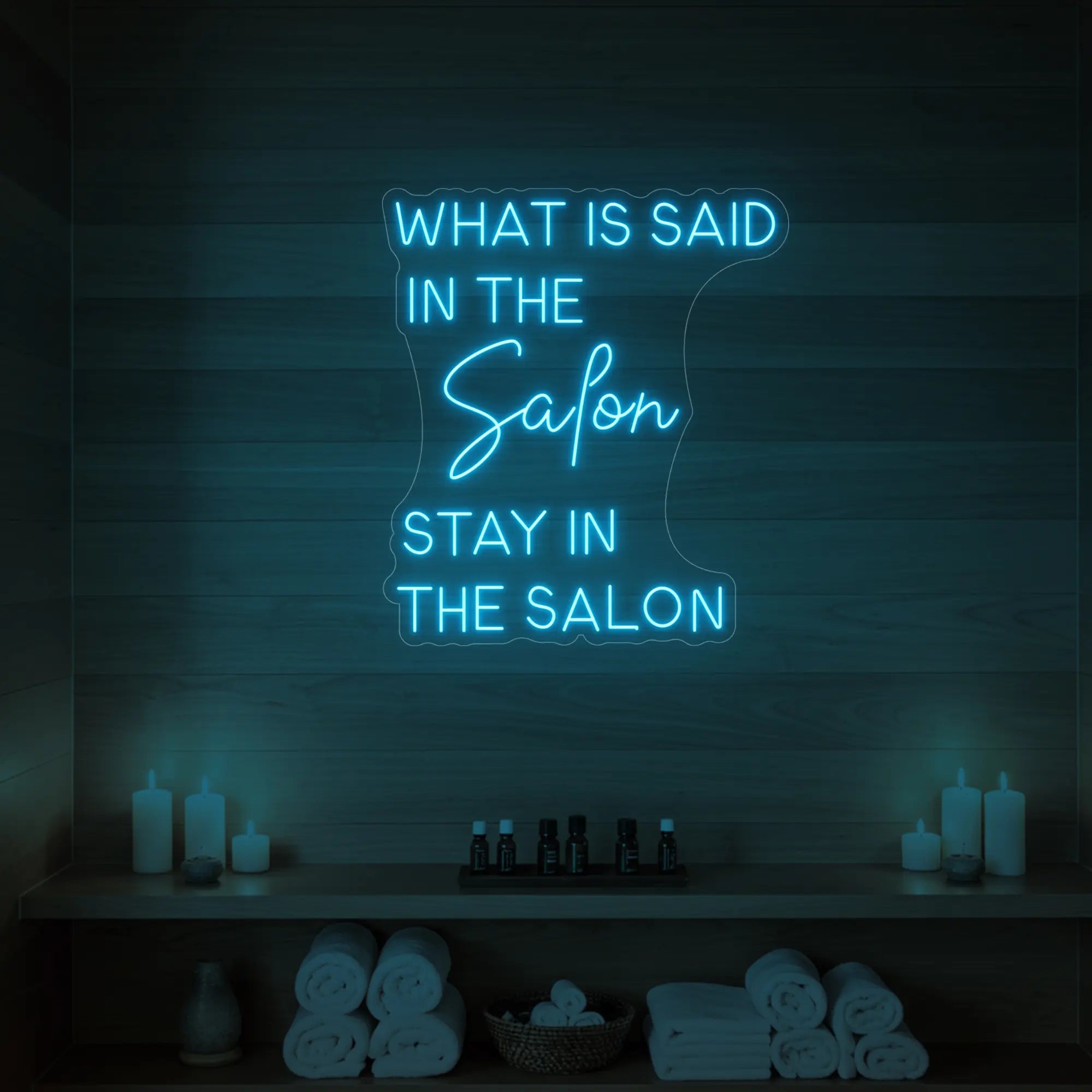 What Is Said in the Salon Neon Sign