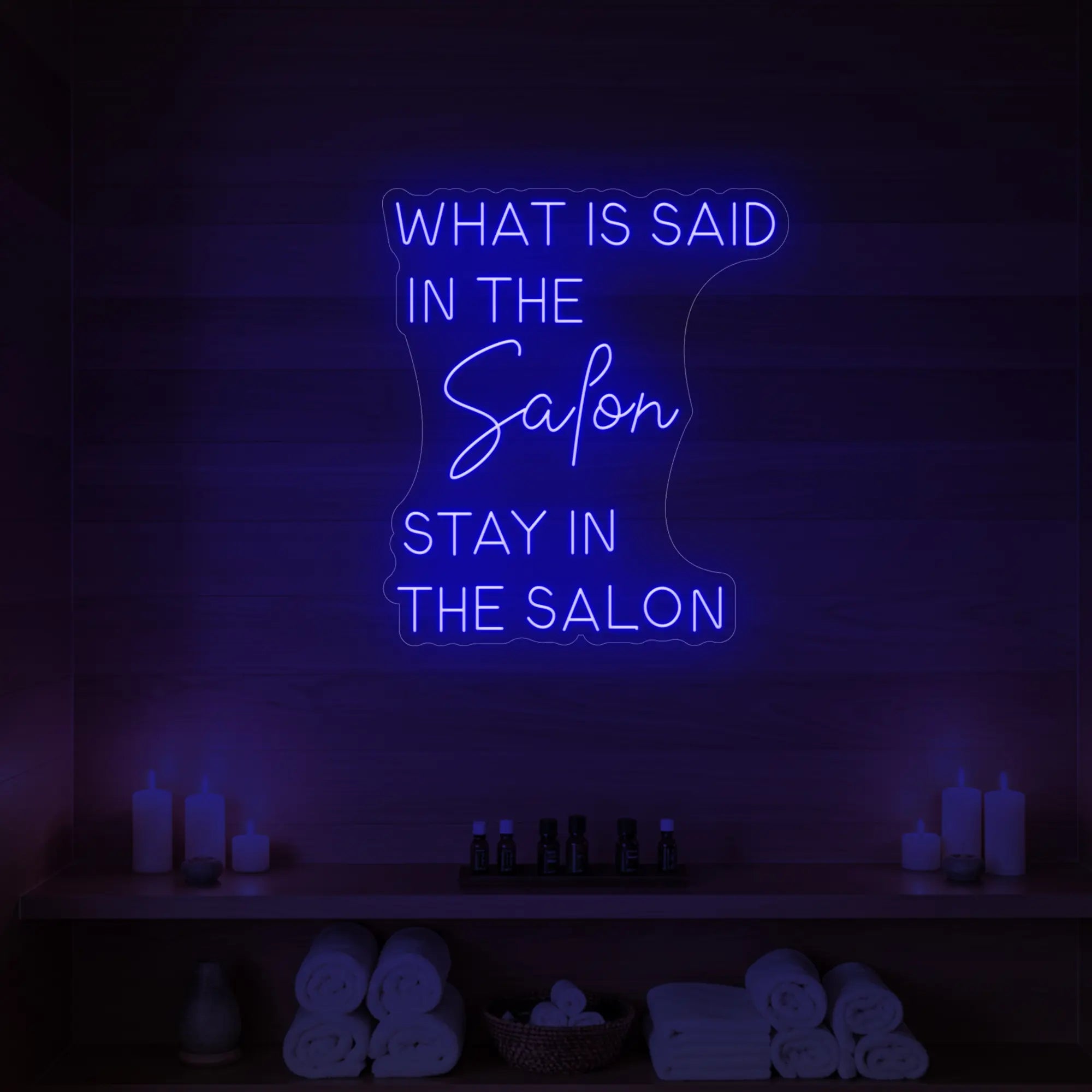 What Is Said in the Salon Neon Sign