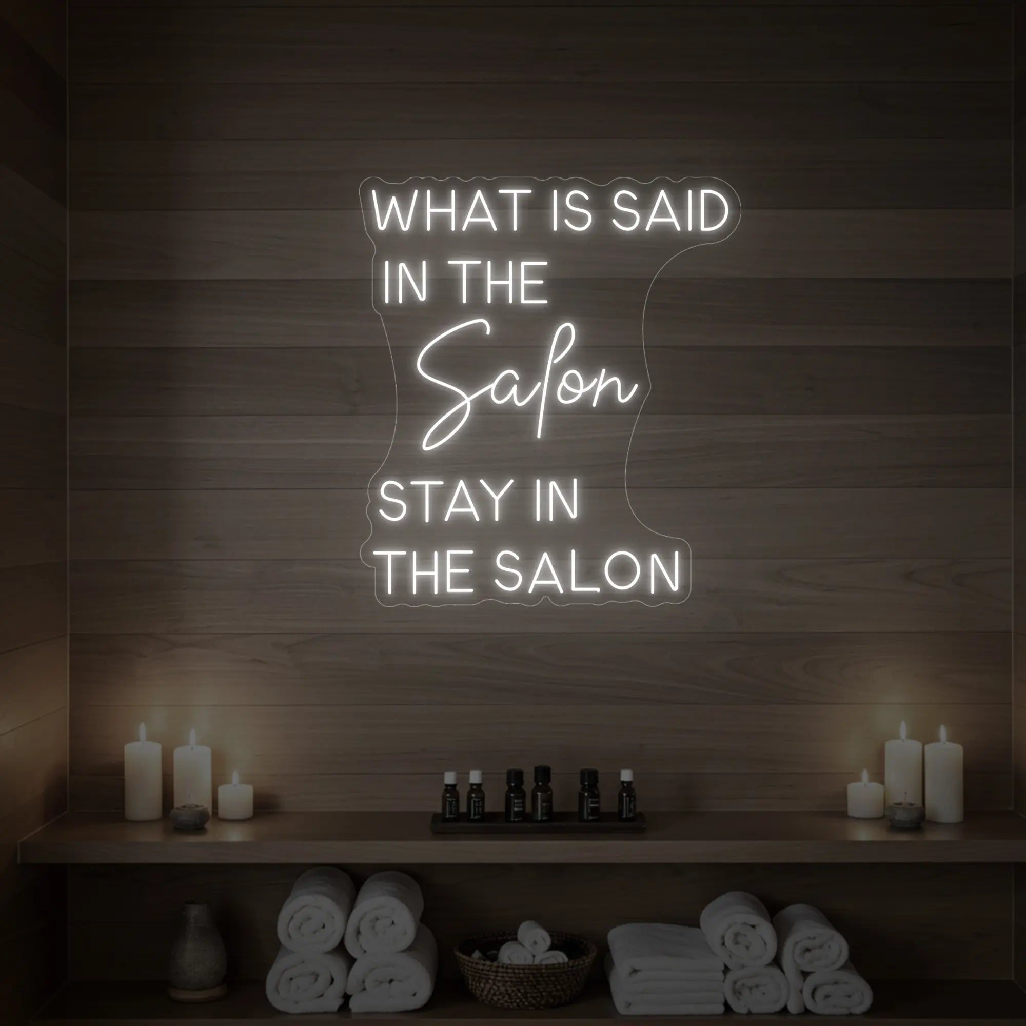 What Is Said in the Salon Neon Sign