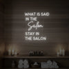 What Is Said in the Salon Neon Sign