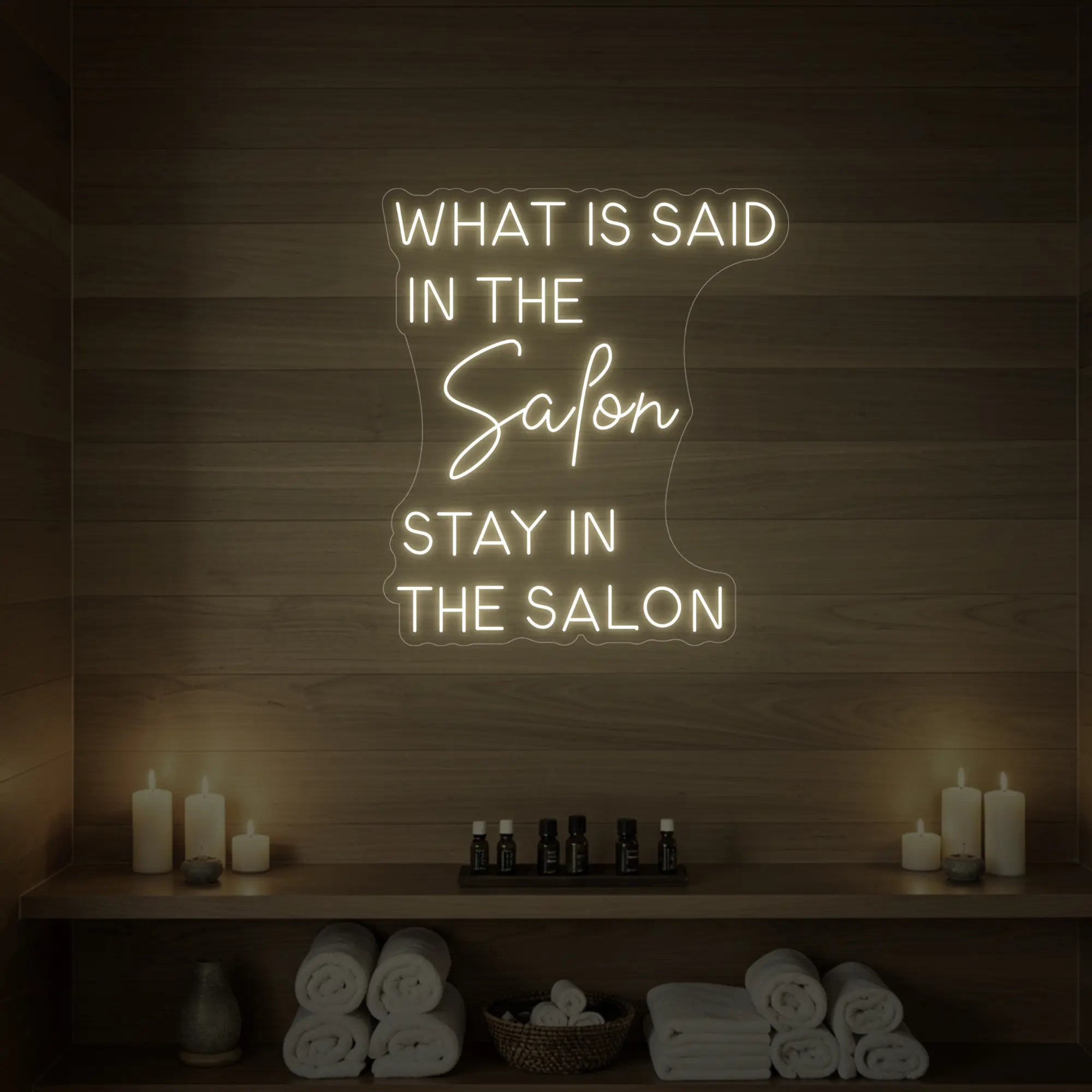 What Is Said in the Salon Neon Sign