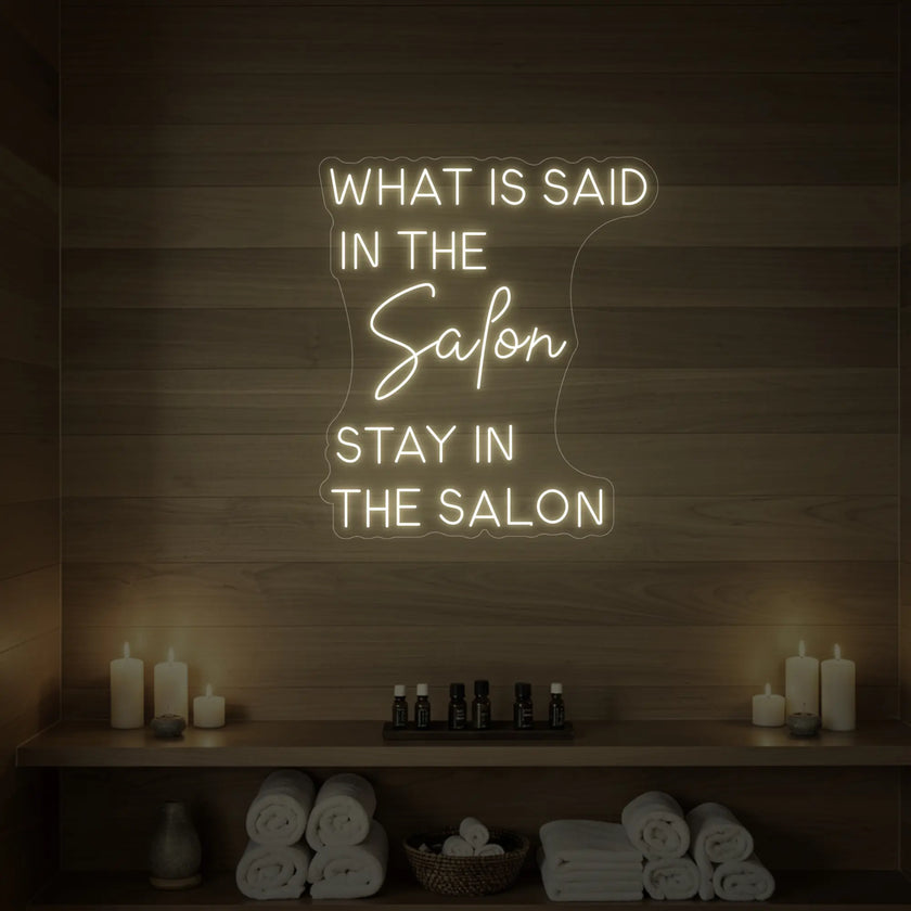 What Is Said in the Salon Neon Sign