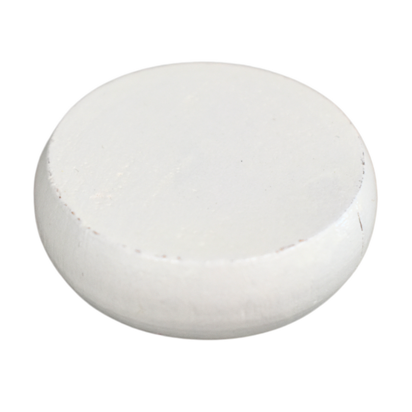 13 White Crokinole Discs (Half Set)
