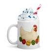 Merry Chickmas look at the mug White glossy mug