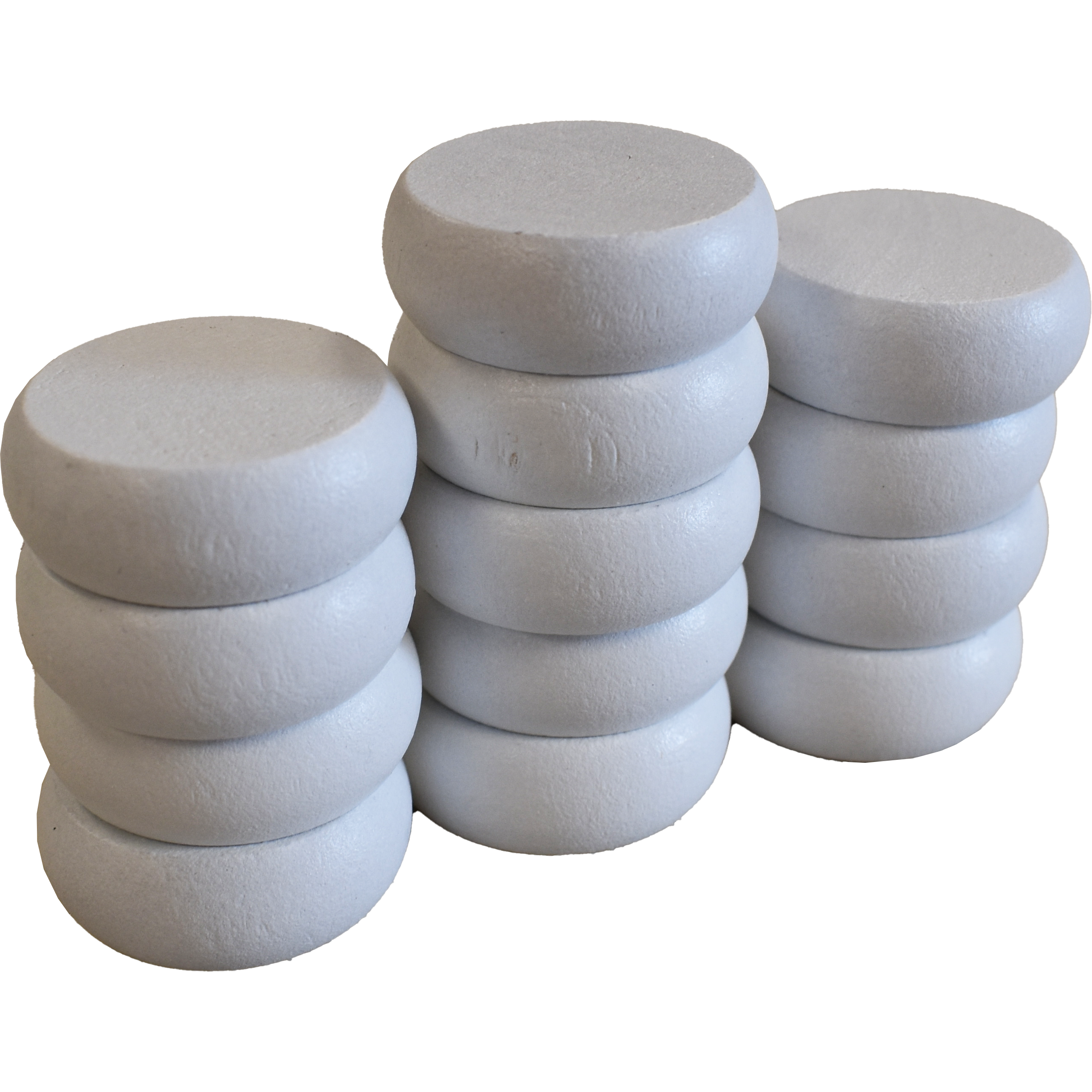 13 Mini White Crokinole Discs - Half Set (Shiny Finish)