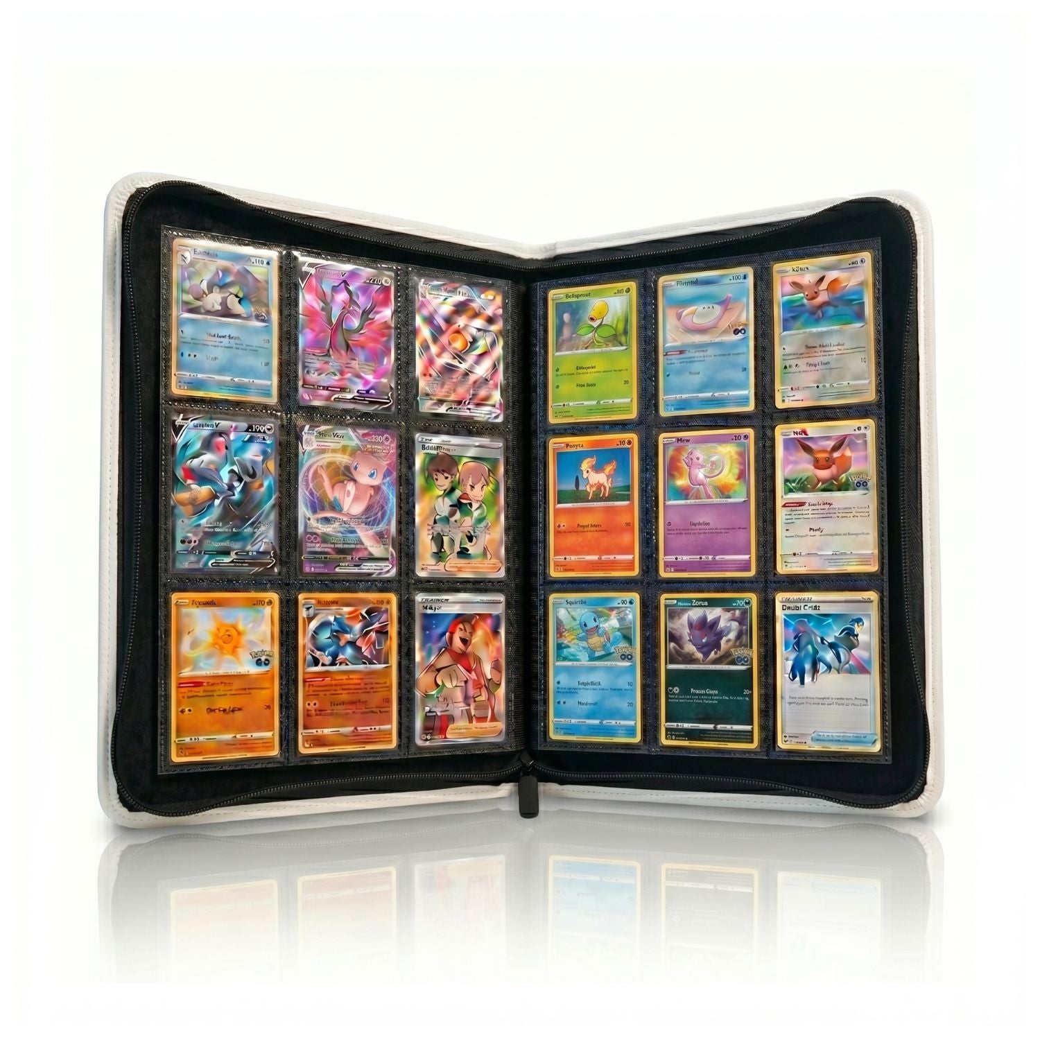 EVORETRO 9-Pocket Zip-Up Trading Card Zipper Binder for 360 cards