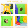 Qaba 107 Inch Kids Play Tunnel Climb-N-Crawl Outdoor Indoor Play Equipment