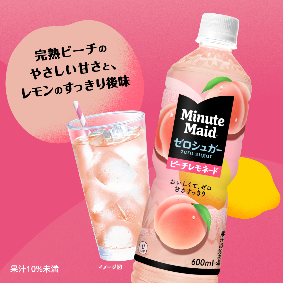 Coca Cola Minute Maid Zero Sugar Peach (600ML) [Best Before Date: 2026.12.02]