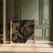 William Morris Botanical Art Print: Black on Gold Vintage Pattern (1x1)