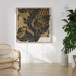 William Morris Botanical Art Print: Black on Gold Vintage Pattern (1x1)