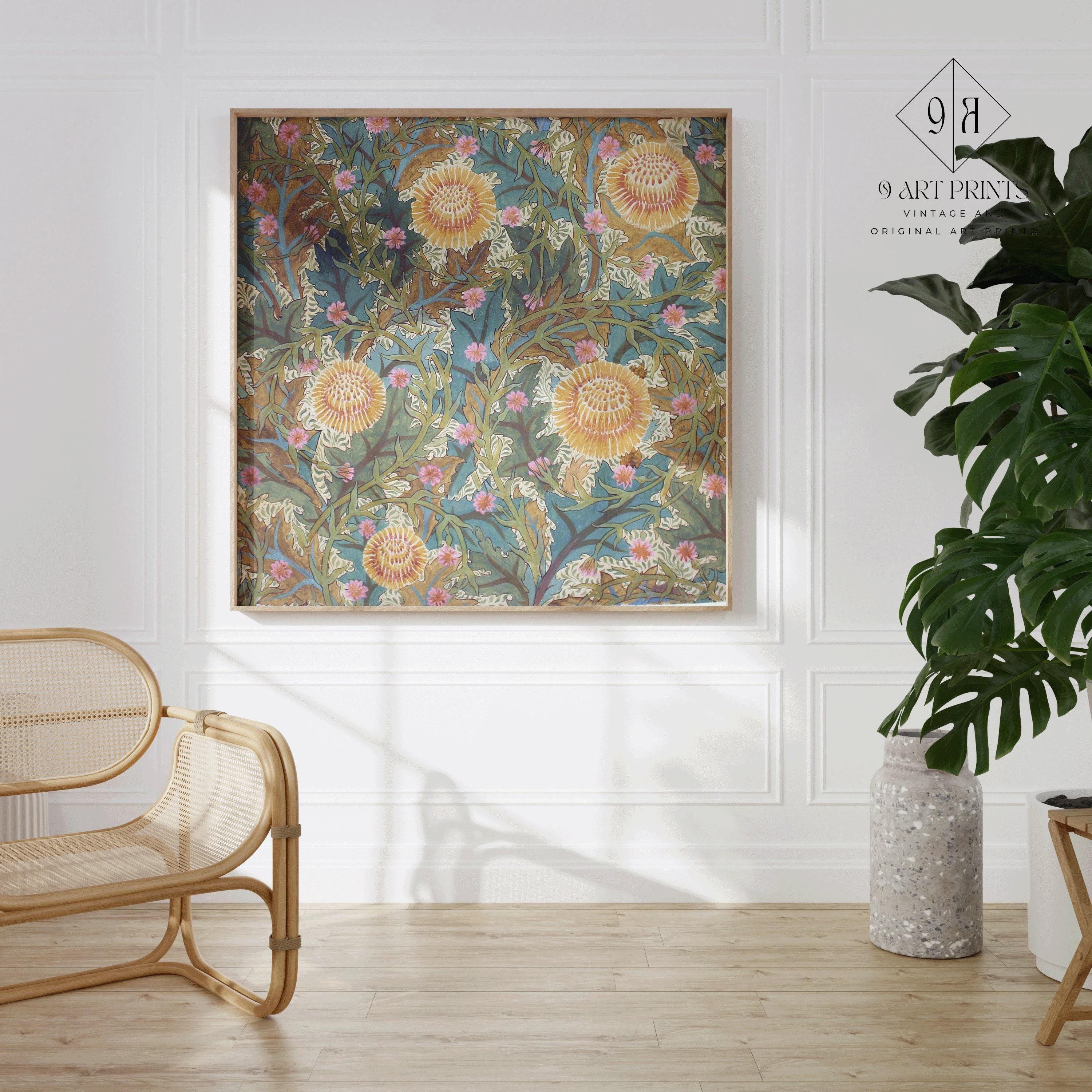 William Morris Chrysanthemum Print: Vintage Botanical Art, Framed or Unframed