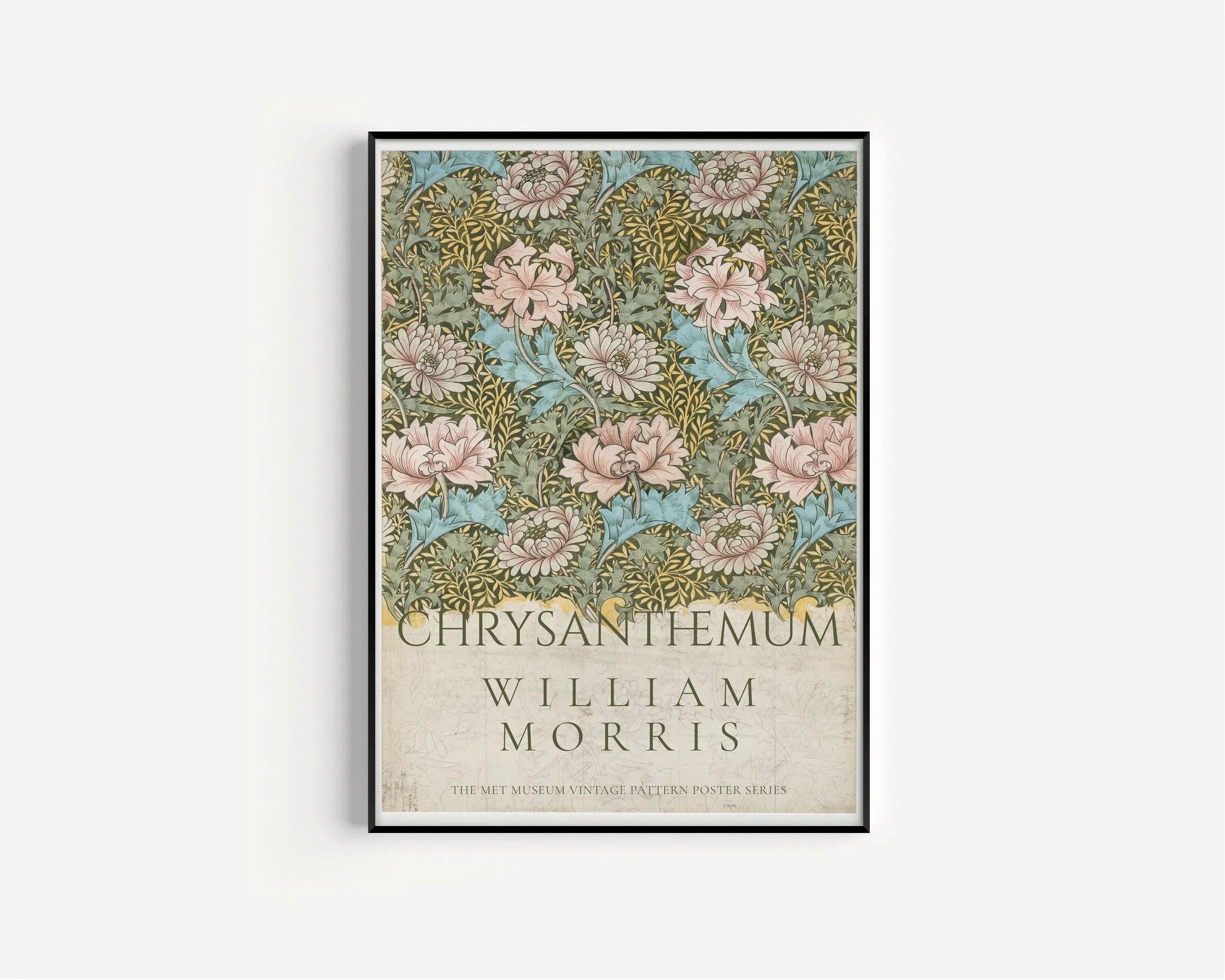 William Morris Chrysanthemum Print: Vintage Botanical Art Giclee