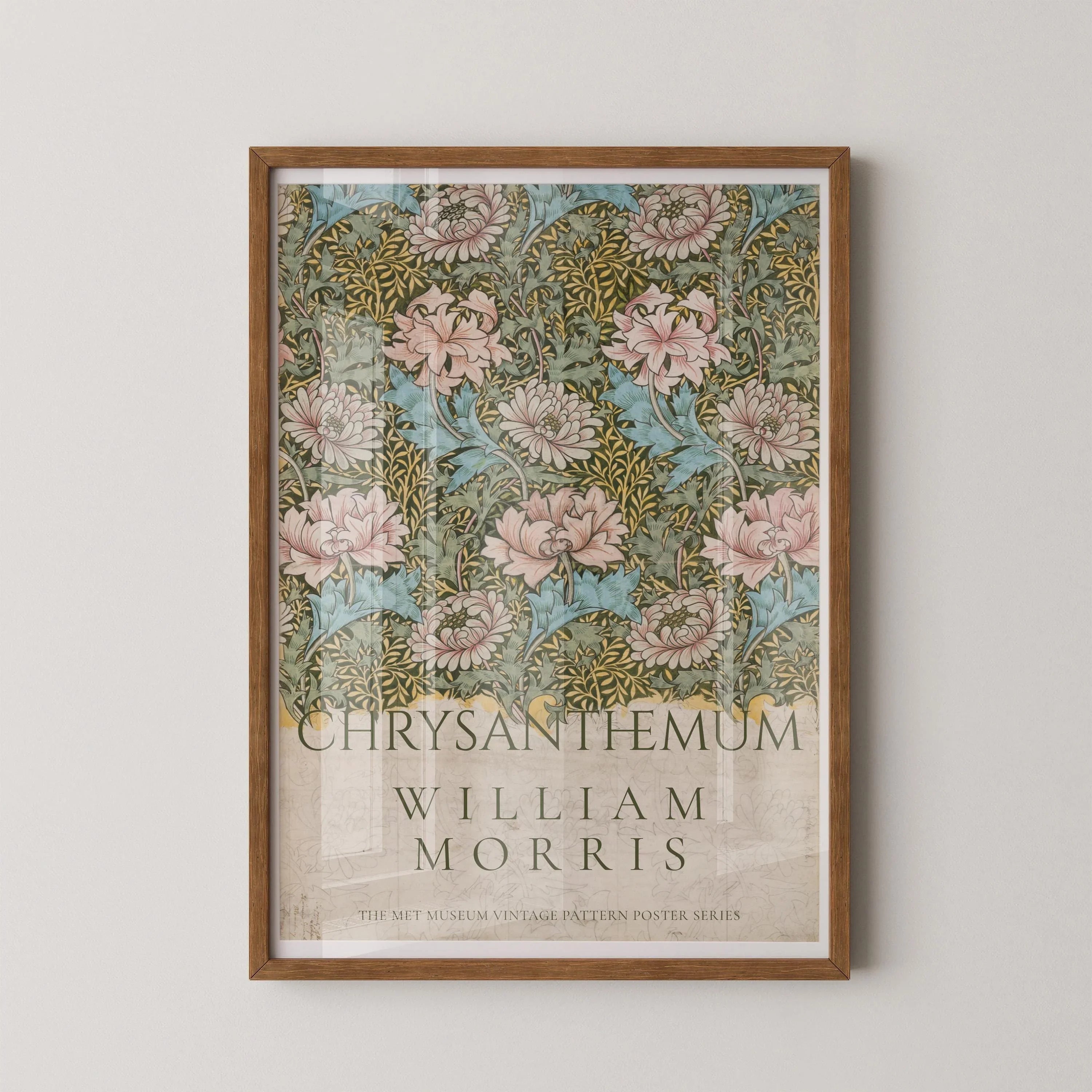 William Morris Chrysanthemum Print: Vintage Botanical Art Giclee