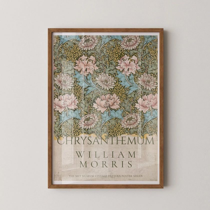 William Morris Chrysanthemum Print: Vintage Botanical Art Giclee