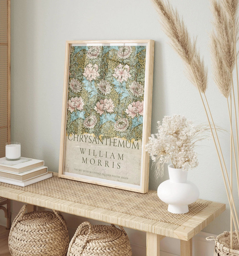 William Morris Chrysanthemum Print: Vintage Botanical Art Giclee