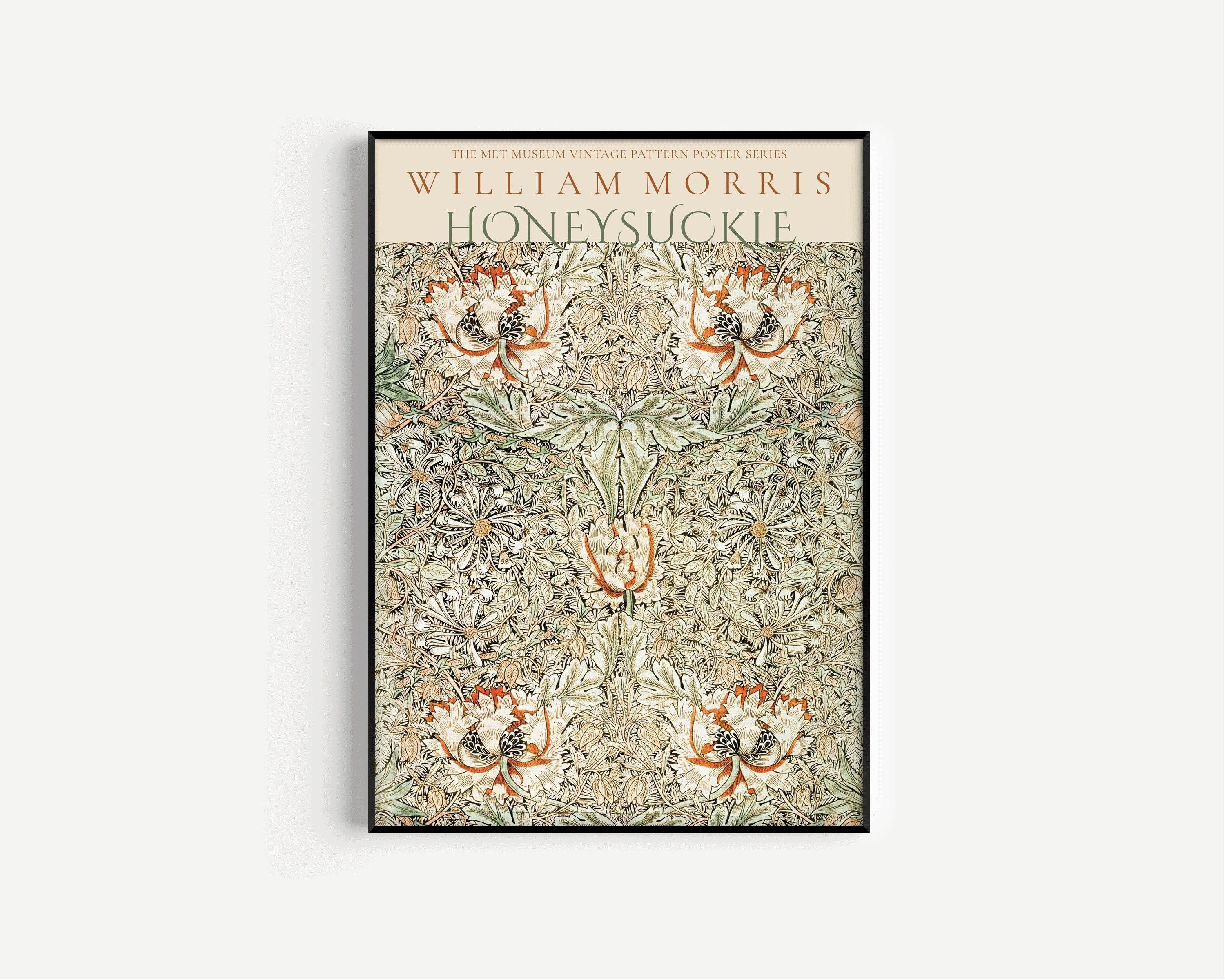 William Morris Honeysuckle Print: Vintage Botanical Art Poster