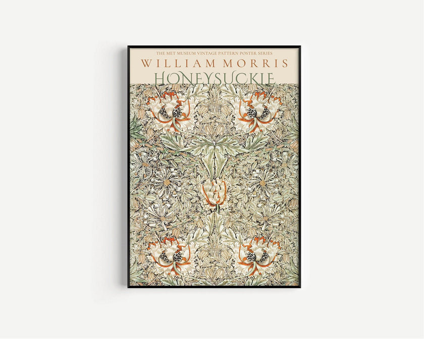 William Morris Honeysuckle Print: Vintage Botanical Art Poster