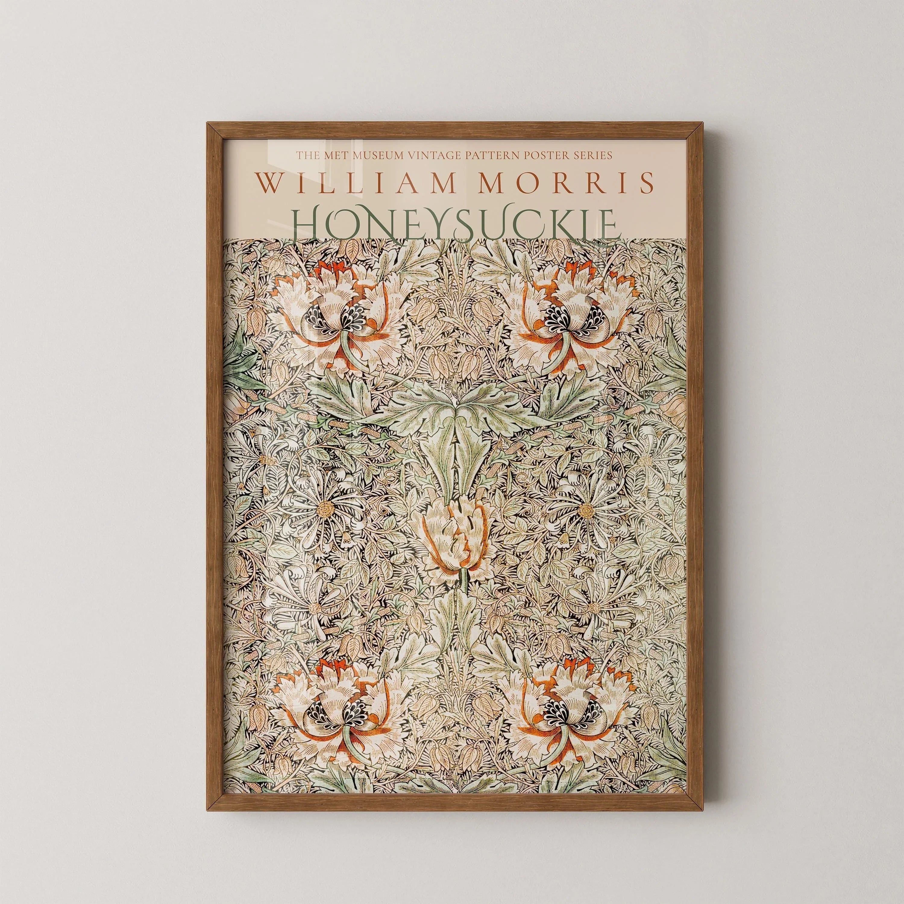William Morris Honeysuckle Print: Vintage Botanical Art Poster